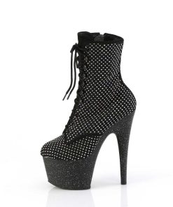 Stovletter Dam Med Plata höga klackar | Adore-1020Rm 18 Cm Pleaser Hogklackade Boots Strass Svart