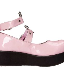 Demoniacult Skor & Stovlar Dam höga klackar | Vegan 6 Cm Demoniacult Sprite-02 Mary Jane Pumps Rosa