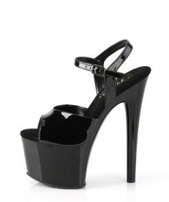 Hoga Klackar Mer Plata höga klackar | Svarta High Heels 18 Cm Passion-709 Plata High Heels