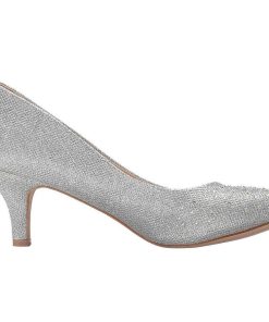 Pumps Klackar Utan Plata höga klackar | Silver Kristall Sten 6,5 Cm Doris-06 Hoga Pumps Festskor Med Klack