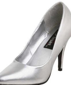 Stora Hoga Klackar For Man höga klackar | Silver Konstlader 10 Cm Vanity-420 Pumps Hogklackade Herrskor