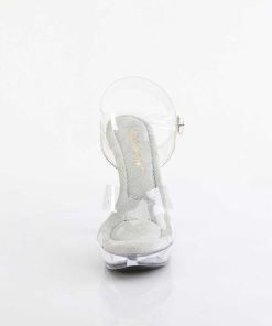 Hoga Klackar Mini Plata höga klackar | Transparent 13 Cm Cocktail-507 Plata Hogklackat Sandaler Kvinnor