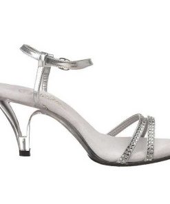 Hoga Klackar Utan Plata höga klackar | Silver Glitter 8 Cm Belle-316 Hogklackade Dam Sandaletter