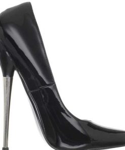 Fetish Skor & Extrema Stovlar höga klackar | Svart Lack 16 Cm Dagger-01 Fetish Hoga Pumps Skor