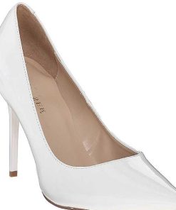 Pumps Klackar Utan Plata höga klackar | Vit Lack 10 Cm Classique-20 Spetsiga Pumps Med Stilettklackar