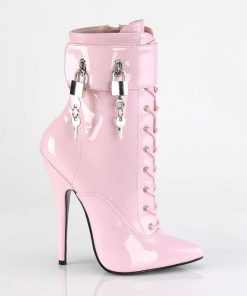 Fetish Skor & Extrema Stovlar höga klackar | Rosa 15 Cm Domina-1023 Stiletto Ankle Boots Med Hoga Klackar