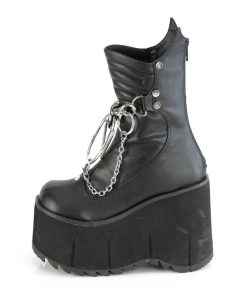 Demoniacult Skor & Stovlar Dam höga klackar | Vegan 11,5 Cm Kera-130 Demoniacult Alternativa Plataboots Svart