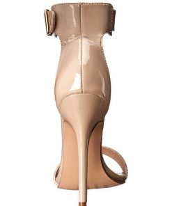 Hoga Klackar Utan Plata höga klackar | Beige 13 Cm Pleaser Amuse-10 Hogklackade Sandaletter