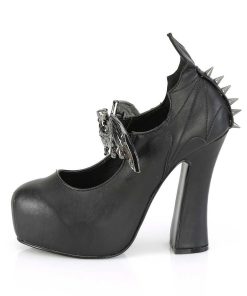 Demoniacult Skor & Stovlar Dam höga klackar | Vegan 13 Cm Demon-18 Gothic Pumps Skor Med Dold Plata