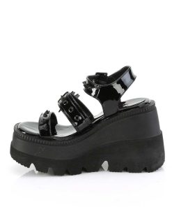 Demoniacult Skor & Stovlar Dam höga klackar | Lacklader 11,5 Cm Shaker-13 Glitter Wedge Sandaler Kilklack