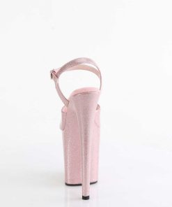 Hoga Klackar Mer Plata höga klackar | Rosa 20 Cm Flamingo-809Gp Glittriga Klackar Hogklackade Plataskor