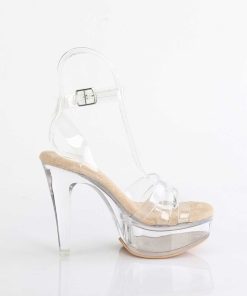 Hoga Klackar Mini Plata höga klackar | Transparent 13 Cm Martini-505 Beige Plata Hogklackat Sandaler Kvinnor