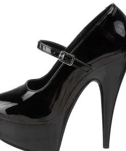 Pumps Klackar Mer Plata höga klackar | Svart Lack 15 Cm Pleaser Delight-687 Hoga Platapumps