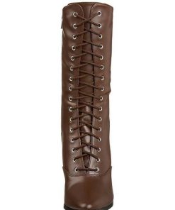 Stovletter Dam Utan Plata höga klackar | Brun 7 Cm Victorian-120 Dam Boots Med Snorning