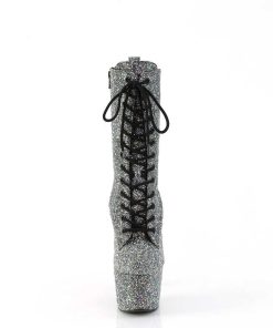 Stovletter Dam Med Plata höga klackar | Svart Glitter Plataboots 18 Cm Adore-1040Gr Hogklackade Boots