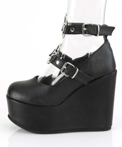 Demoniacult Skor & Stovlar Dam höga klackar | Vegan 12,5 Cm Poison-99-1 Kilklack Pumps Med Wedge Plata