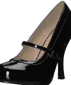 Stora Hoga Klackar For Man höga klackar | Svart Lacklader 11,5 Cm Pinup-01 Stora Storlekar Pumps Skor