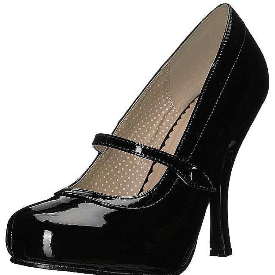 Stora Hoga Klackar For Man höga klackar | Svart Lacklader 11,5 Cm Pinup-01 Stora Storlekar Pumps Skor