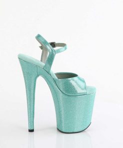 Hoga Klackar Mer Plata höga klackar | Turkosbla 20 Cm Flamingo-809Gp Glitter Plata High Heels