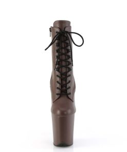 Stovletter Dam Med Plata höga klackar | Flamingo-10202 20 Cm Pleaser Hogklackade Boots Mocha