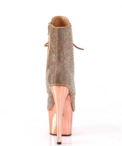 Stovletter Dam Med Plata höga klackar | Guld Rosa Strass Stenar Plataboots 18 Cm Adore-1020Chrs Hogklackade Boots