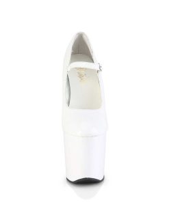 Pumps Klackar Mer Plata höga klackar | Lacklader 20 Cm Craze-880 Heelless Pumps Pony Heels Vita