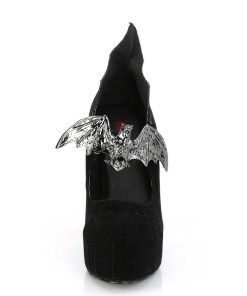 Demoniacult Skor & Stovlar Dam höga klackar | Sammet 13 Cm Demon-18 Gothic Pumps Skor Med Dold Plata