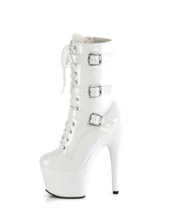 Stovletter Dam Med Plata höga klackar | Adore-1043 - 18 Cm Platform Hoga Klackar Boots Lack Vita