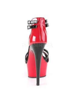 Hoga Klackar Mini Plata höga klackar | Lacklader 15 Cm Delight-663 T-Strap Pleaser High Heels Skor