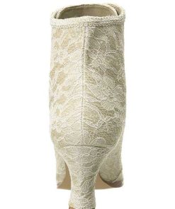 Stovletter Dam Utan Plata höga klackar | Beige 12 Cm Victorian-30 Dam Boots Med Snorning