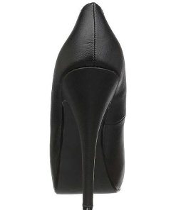 Stora Hoga Klackar For Man höga klackar | Svart Konstlader 13,5 Cm Chloe-02 Stora Storlekar Pumps Skor