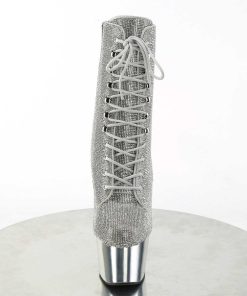 Stovletter Dam Med Plata höga klackar | Silver Strass Stenar Plataboots 18 Cm Adore-1020Chrs Hogklackade Boots