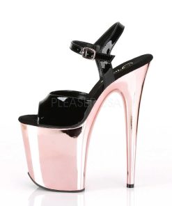 Hoga Klackar Mer Plata höga klackar | Guld Krom Plata 20 Cm Flamingo-809 Pleaser High Heels Skor