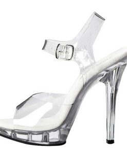 Hoga Klackar Mini Plata höga klackar | Transparent 13 Cm Lip-108 Platform Hogklackade Skor