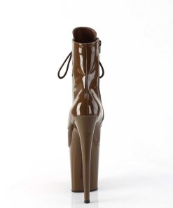 Stovletter Dam Med Plata höga klackar | Flamingo-1020 20 Cm Pleaser Hogklackade Boots Mocha