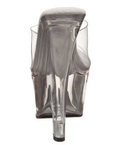 Slip In Klackar Mini Plata höga klackar | Transparent 16,5 Cm Pleaser Beau-601 Kilklackar Wedges Skor