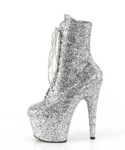 Stovletter Dam Med Plata höga klackar | Adore-Gwr 18 Cm Pleaser Hogklackade Boots Glitter Silver