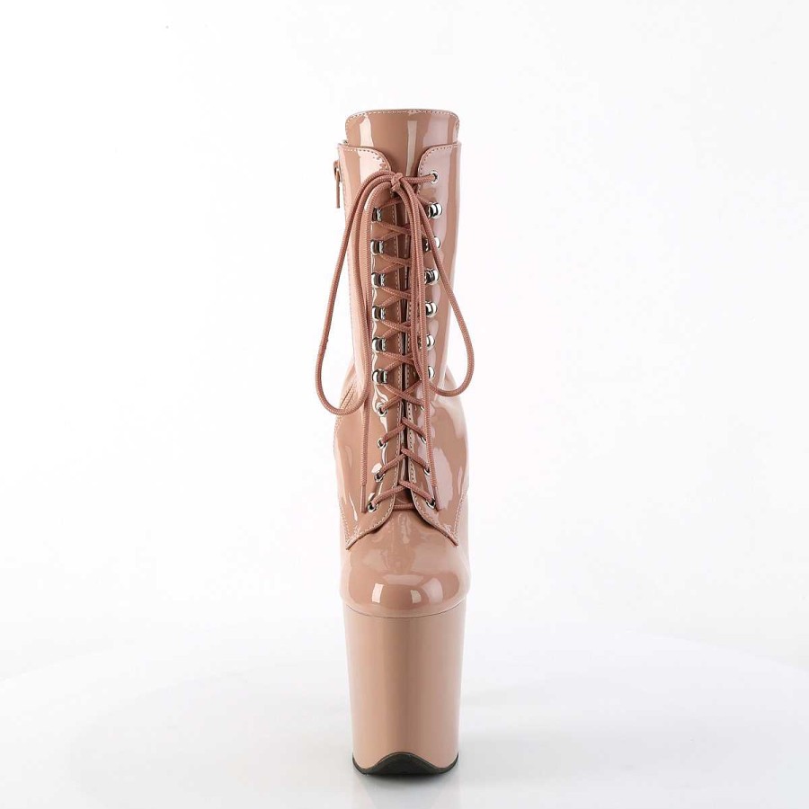 Stovletter Dam Med Plata höga klackar | Flamingo-1020 20 Cm Pleaser Hogklackade Boots Blush