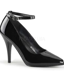 Pumps Klackar Utan Plata höga klackar | Svart Lack 10 Cm Vanity-431 Kvinnor Pumps Med Lag Klack