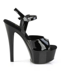 Hoga Klackar Mini Plata höga klackar | Svarta High Heels 15 Cm Gleam-609 Plata High Heels