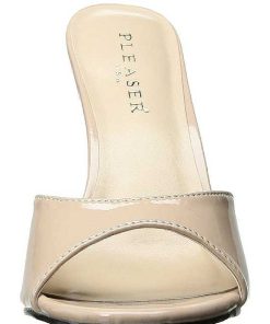 Stora Hoga Klackar For Man höga klackar | Beige Lacklader 10 Cm Classique-01 Stora Storlekar Mules Dam