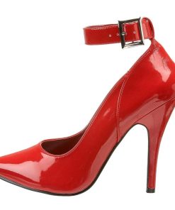 Pumps Klackar Utan Plata höga klackar | Roda Lackpumps 13 Cm Seduce-431 Ankelrem Pumps - Lackpumps Med Ankelband