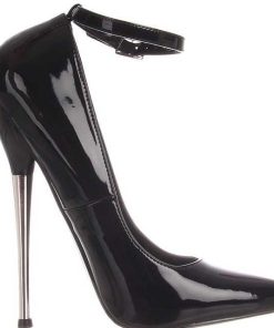 Fetish Skor & Extrema Stovlar höga klackar | Svart Lack 16 Cm Dagger-12 Fetish Hoga Pumps Skor