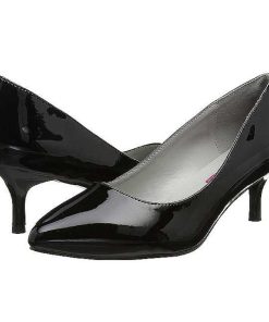 Stora Hoga Klackar For Man höga klackar | Svart Lacklader 6,5 Cm Kitten-01 Stora Storlekar Pumps Skor