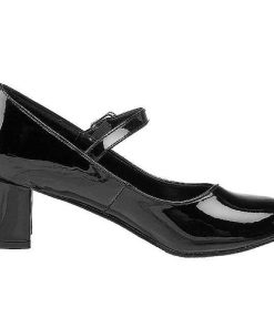 Pumps Klackar Utan Plata höga klackar | Svart Lack 5 Cm Schoolgirl-50 Klassiska Pumps Klackskor Dam