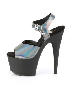 Hoga Klackar Mer Plata höga klackar | Svart 18 Cm Adore-708N-Dt Hologram Plata Klackar Skor