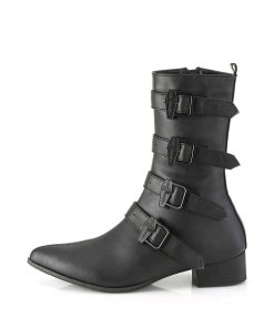 Demoniacult Skor & Stovlar Herr höga klackar | Vegan Warlock-110-C Spetsiga Boots - Herr Winklepicker Boots 4 Spaender