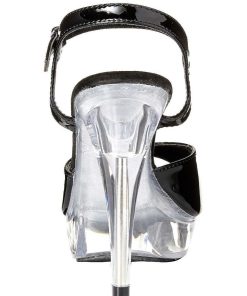 Hoga Klackar Mini Plata höga klackar | Svart Transparent 13 Cm Cocktail-509 Plata Hogklackade Sandaler Skor