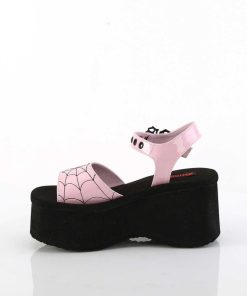 Demoniacult Skor & Stovlar Dam höga klackar | Rosa 6,5 Cm Demoniacult Funn-10 Lolita Emo Sandaler Med Plata