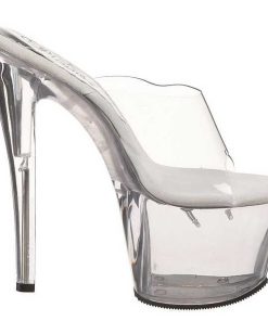 Slip In Klackar Mer Plata höga klackar | Transparent 18 Cm Pleaser Sky-301 Plata Hoga Slip In Mules